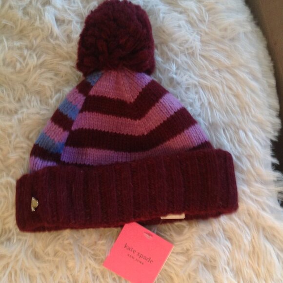 Kate Spade New York Heritage Stripe Beanie Hat - Picture 7 of 10